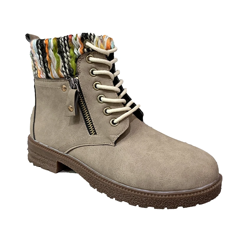 High Ankle Wool Mouth Side Zipper Lace Up Martin Boots Large Size Women's Shoes Nubuck Leather Rubber Sole, 3colors
High Ankle Wool Mouth Side Zipper Lace Up Martin Boots Large Size Women's Shoes Nubuck Leather Rubber Sole, 3colors