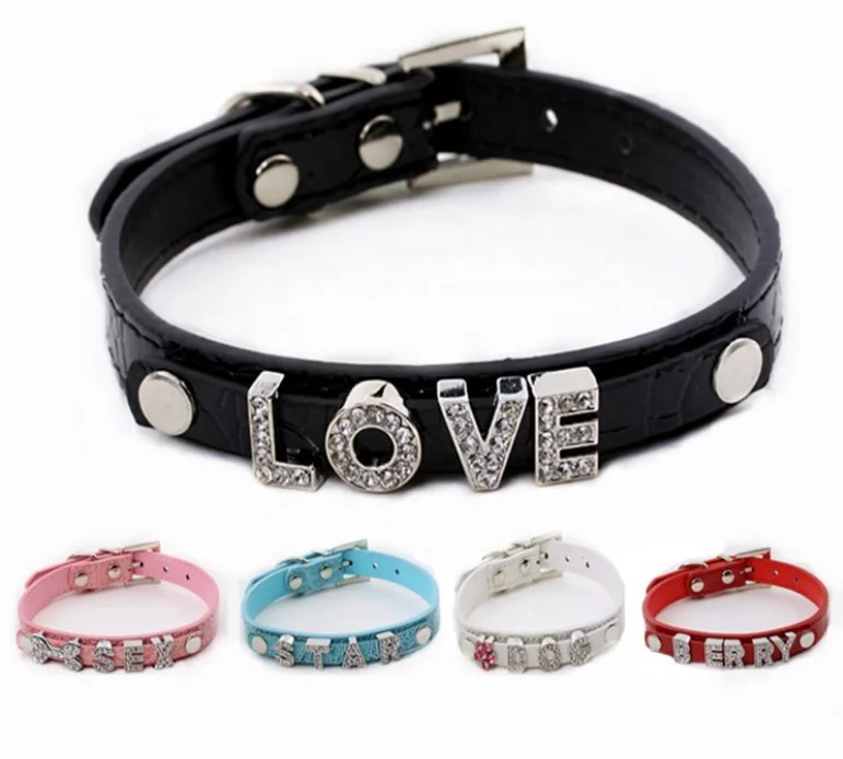 Factory hot sale multi color PU pet collar DIY rhinestone letters name dog chain pet dog collar, Many colors in stock
Factory hot sale multi color PU pet collar DIY rhinestone letters name dog chain pet dog collar, Many colors in stock