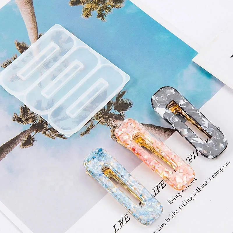 New Barrette Hairpin Silicone Mold Making Hair Stick Mould Jewelry Pendant Resin Craft Bobby Pin, As shown
New Barrette Hairpin Silicone Mold Making Hair Stick Mould Jewelry Pendant Resin Craft Bobby Pin, As shown