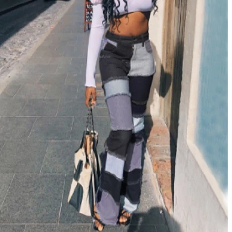 2021 new popular splicing flared pants loose and comfortable long women's jeans wind bell-bottoms, Customized color
2021 new popular splicing flared pants loose and comfortable long women's jeans wind bell-bottoms, Customized color
