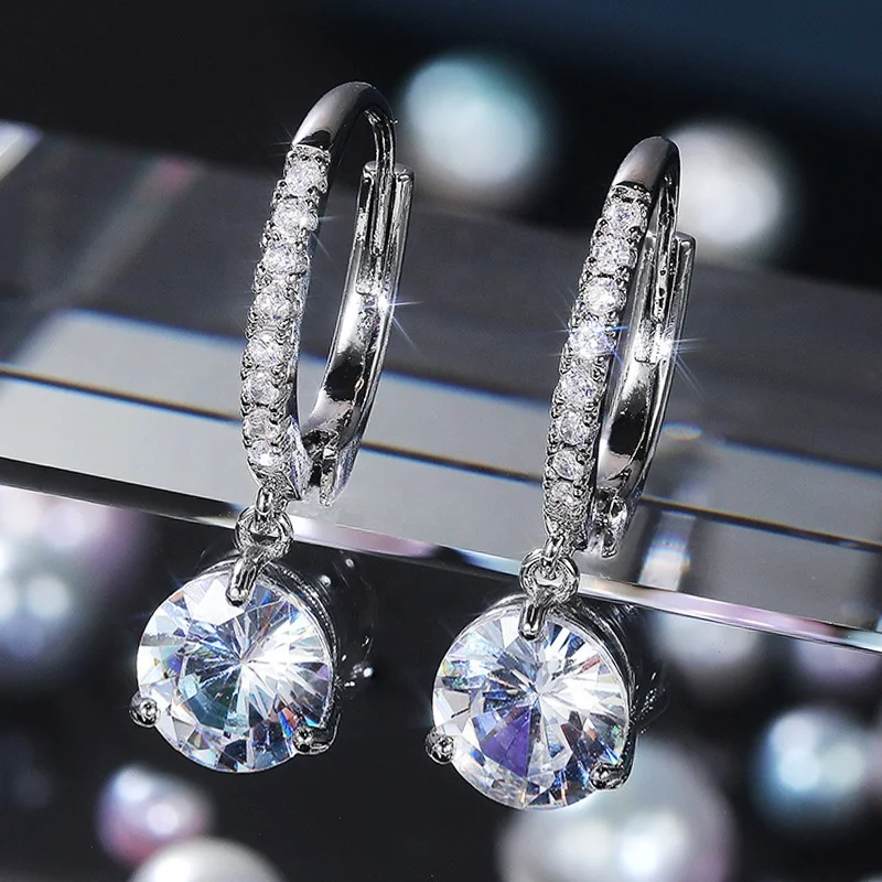 New Fashion Water Drop Cubic Zircon Dangle Earrings Women Brilliant Bridal Engagement Wedding Party Statement Accessories, Customized color
New Fashion Water Drop Cubic Zircon Dangle Earrings Women Brilliant Bridal Engagement Wedding Party Statement Accessories, Customized color