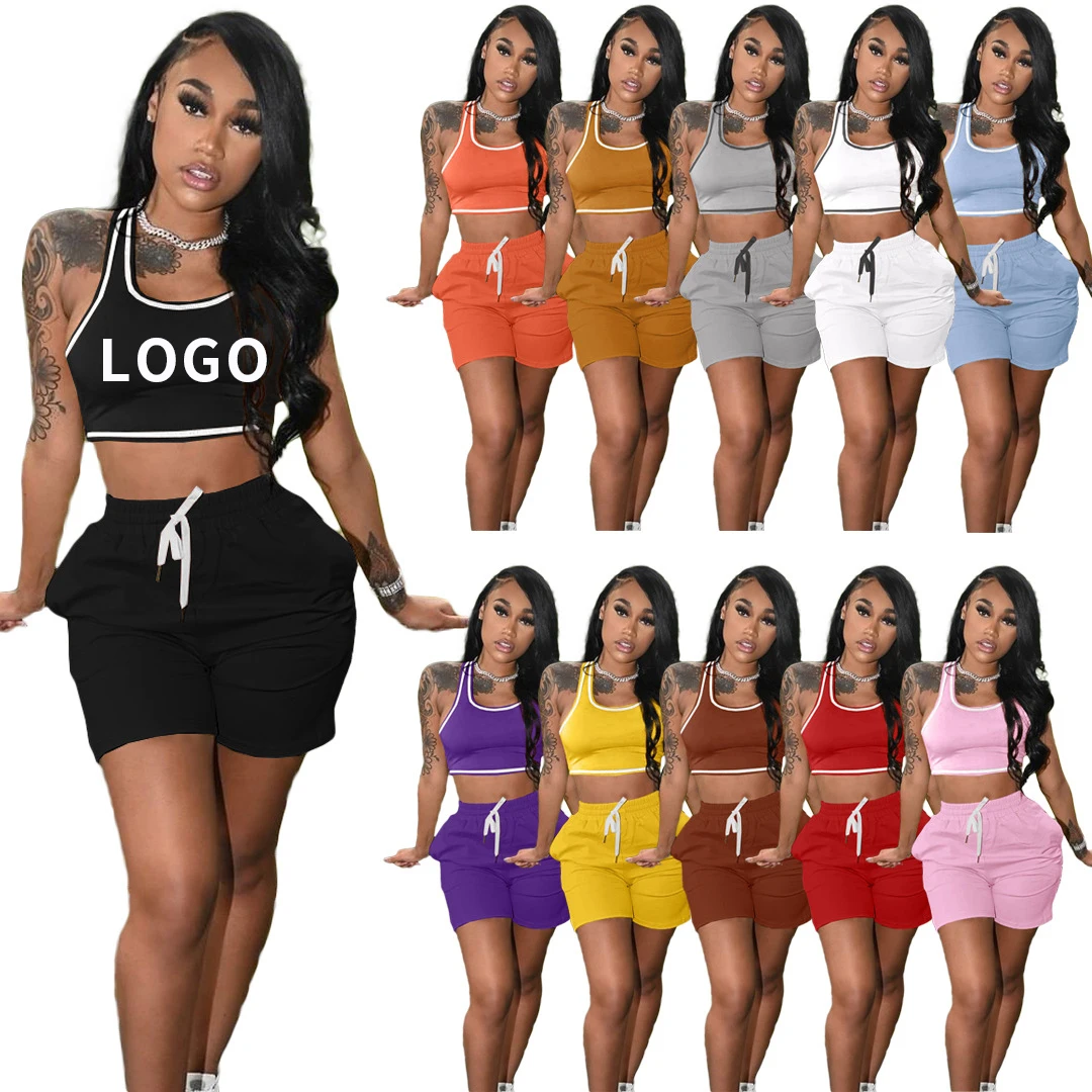 2021 New Arrival Custom Biker Shorts Set with pocket Solid Color casual vest two-piece summer women 2 piece biker short set, Customized color
2021 New Arrival Custom Biker Shorts Set with pocket Solid Color casual vest two-piece summer women 2 piece biker short set, Customized color