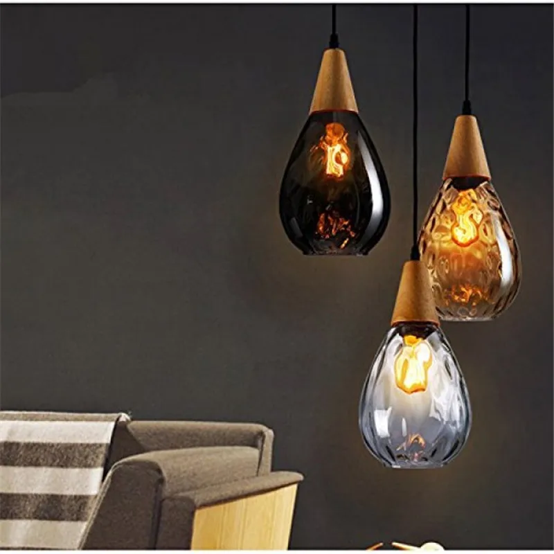 European Modern coloured hand blown glass pendant chandelier light