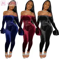 M4038 sexy off the shoulder bandage trumpet sleeve top bodycon pants velvet Two Piece Set Women Clothing
M4038 sexy off the shoulder bandage trumpet sleeve top bodycon pants velvet Two Piece Set Women Clothing