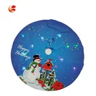 Custom Xmas Tree Skirt Plush Fabric Christmas Tree Skirt Party
