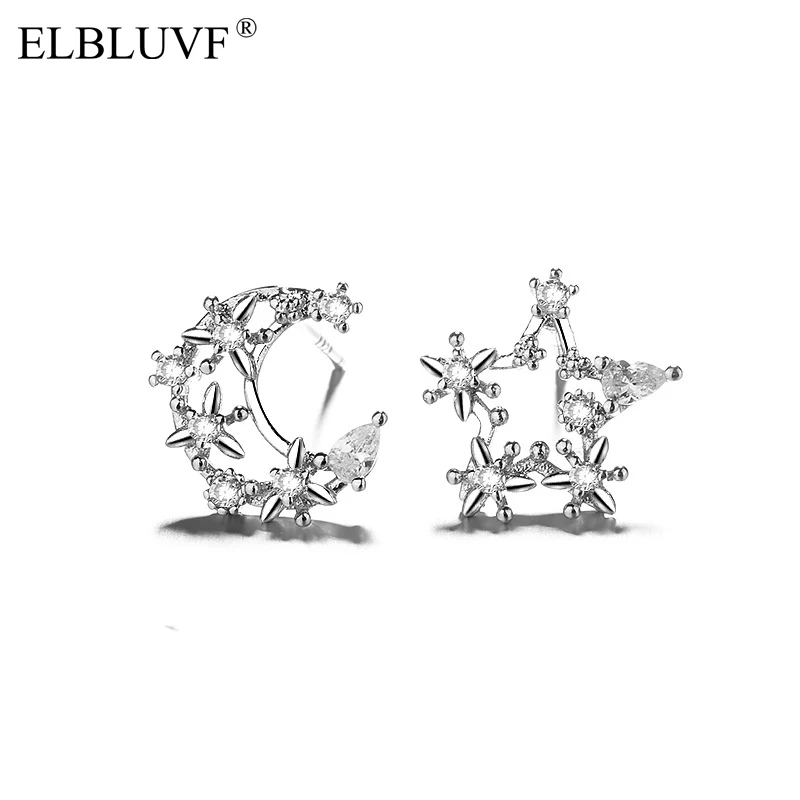 ELBLUVF Free Shipping Copper White Gold Silver Color White 3A CZ Stone Women Jewelry Flower Star and Moon Earrings, White gold color
ELBLUVF Free Shipping Copper White Gold Silver Color White 3A CZ Stone Women Jewelry Flower Star and Moon Earrings, White gold color