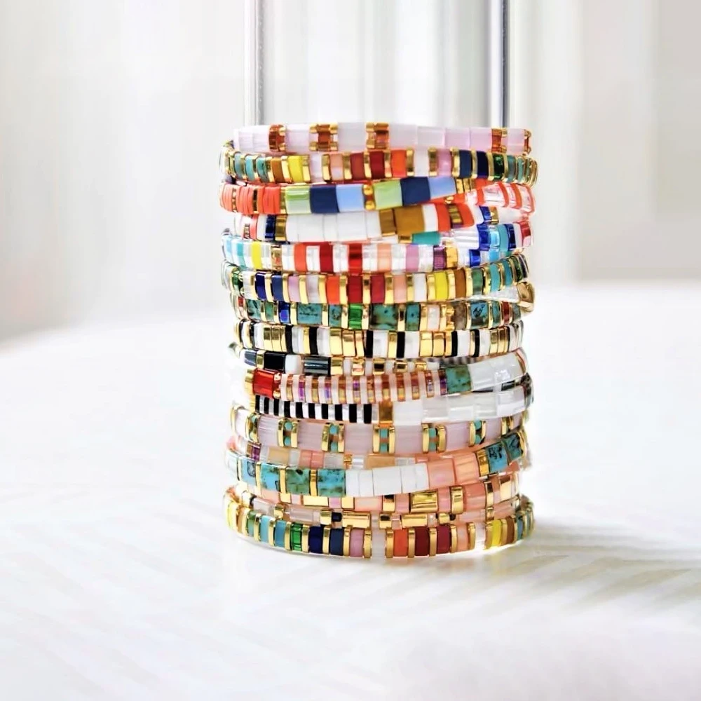 Go2boho Original Miyuki Tila Beads Fashion Jewelry Hand Accessory Women Rainbow Design Handmade Jewelry Bracelet
Go2boho Original Miyuki Tila Beads Fashion Jewelry Hand Accessory Women Rainbow Design Handmade Jewelry Bracelet