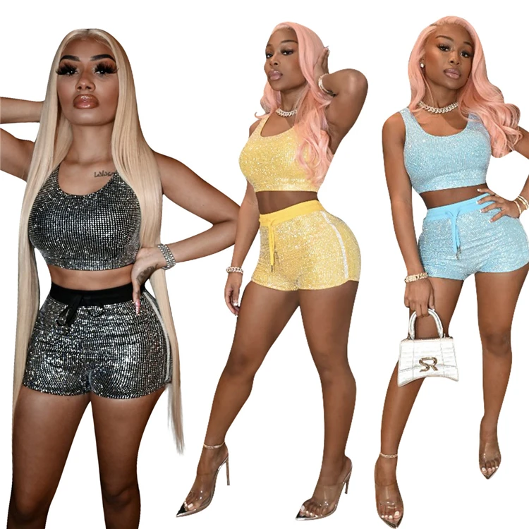 Boutique Ladies 2 Piece Set Tank Tops Short Pants Bodycon Summer Women Club Wear Outfits, Picture shown
Boutique Ladies 2 Piece Set Tank Tops Short Pants Bodycon Summer Women Club Wear Outfits, Picture shown
