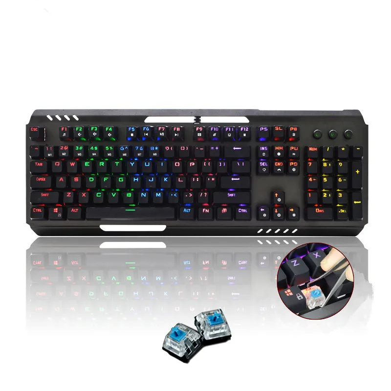 Daosol DB26 War Magic Blade Metal Mechanical Keyboard Green Axis Cyber Game 104 Key Illuminated Keyboard
Daosol DB26 War Magic Blade Metal Mechanical Keyboard Green Axis Cyber Game 104 Key Illuminated Keyboard