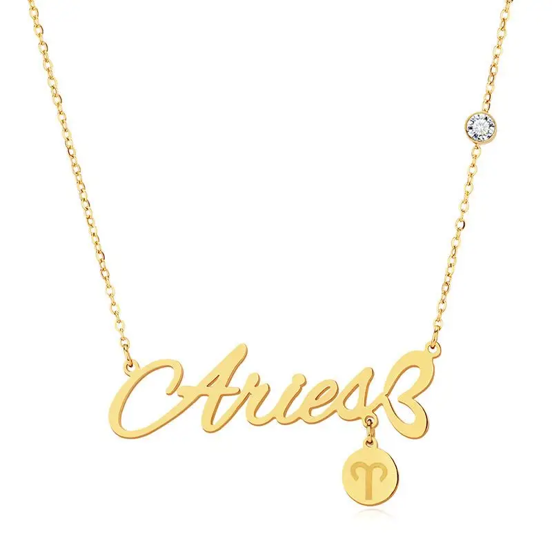 Personalized Jewelry 18K Gold Plated Pendant Custom Stainless Steel Name Necklace, Gold/rose gold/silver color
Personalized Jewelry 18K Gold Plated Pendant Custom Stainless Steel Name Necklace, Gold/rose gold/silver color