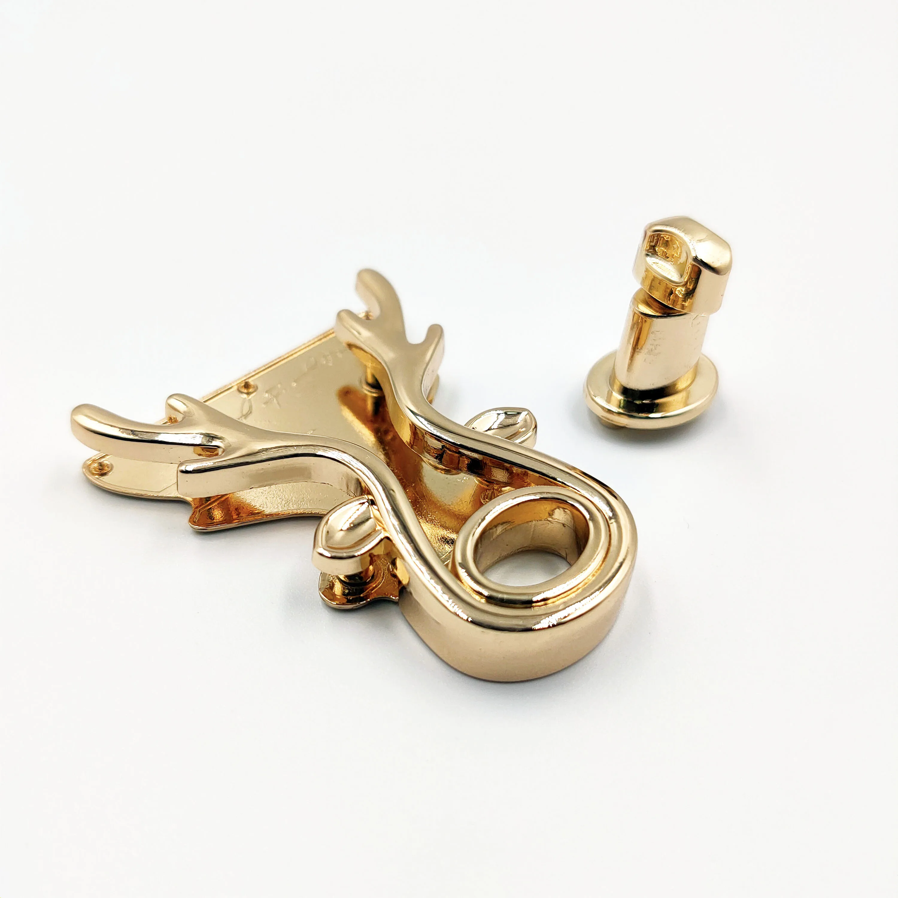 High Precision Quality User- Friendly Leather Metal Clip Handbag Lock of Metal Accessory, Lightgold
High Precision Quality User- Friendly Leather Metal Clip Handbag Lock of Metal Accessory, Lightgold