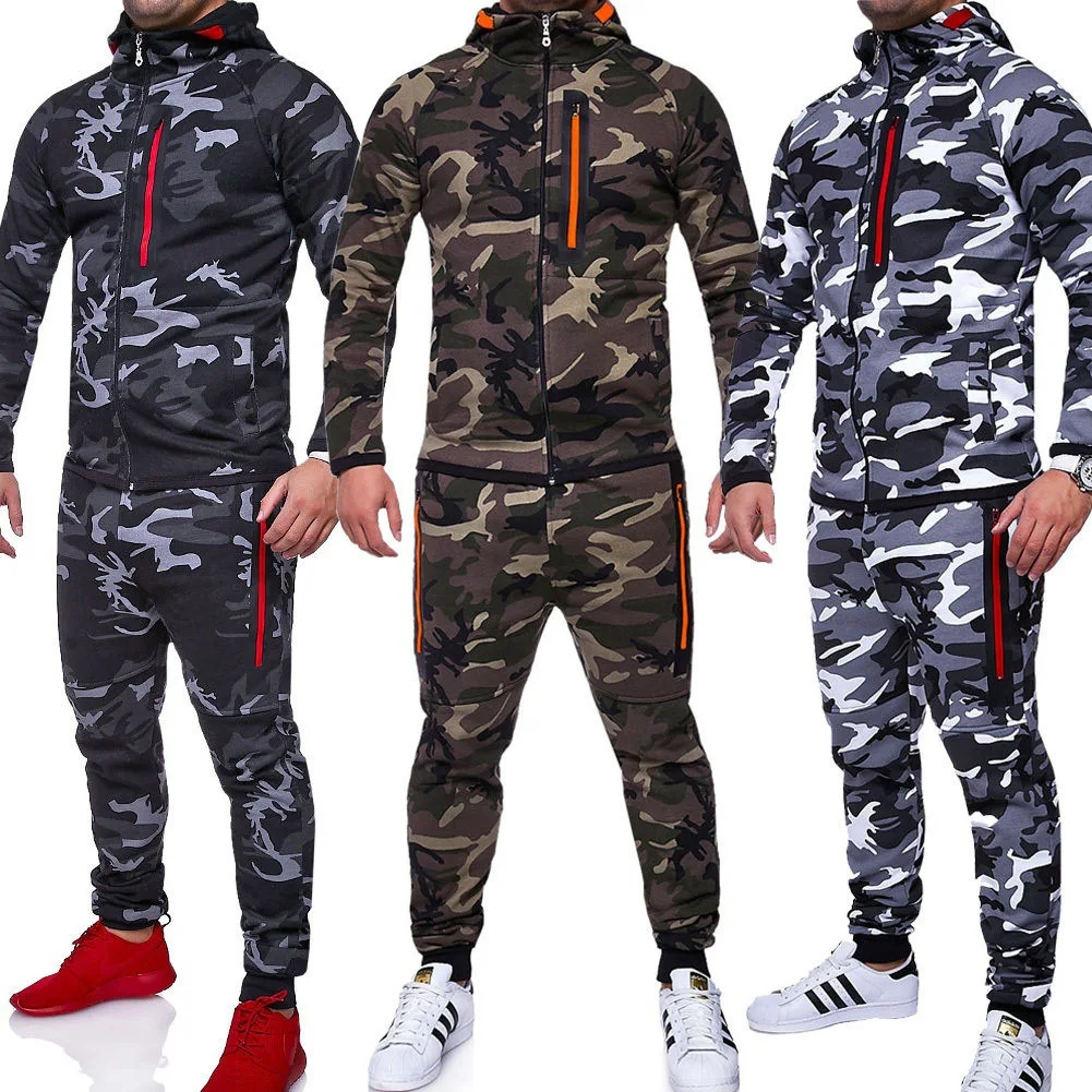 High Quality Camouflage Printing Men's Sport Hoodie Suit Man Outdoor Jumper Sports Suit, As show
High Quality Camouflage Printing Men's Sport Hoodie Suit Man Outdoor Jumper Sports Suit, As show
