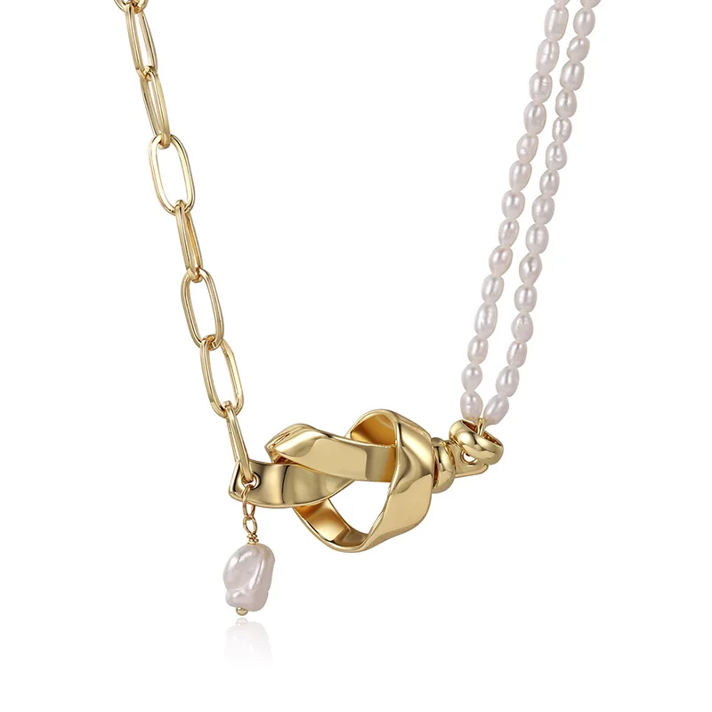 Fashion Retro Style Geometric Twisted Metal Pendant Women Pearl Necklace, Picture shows
Fashion Retro Style Geometric Twisted Metal Pendant Women Pearl Necklace, Picture shows
