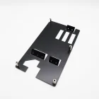 Custom stainless steel sheet metal stamping fabrication mounting bracket parts with black powder coating