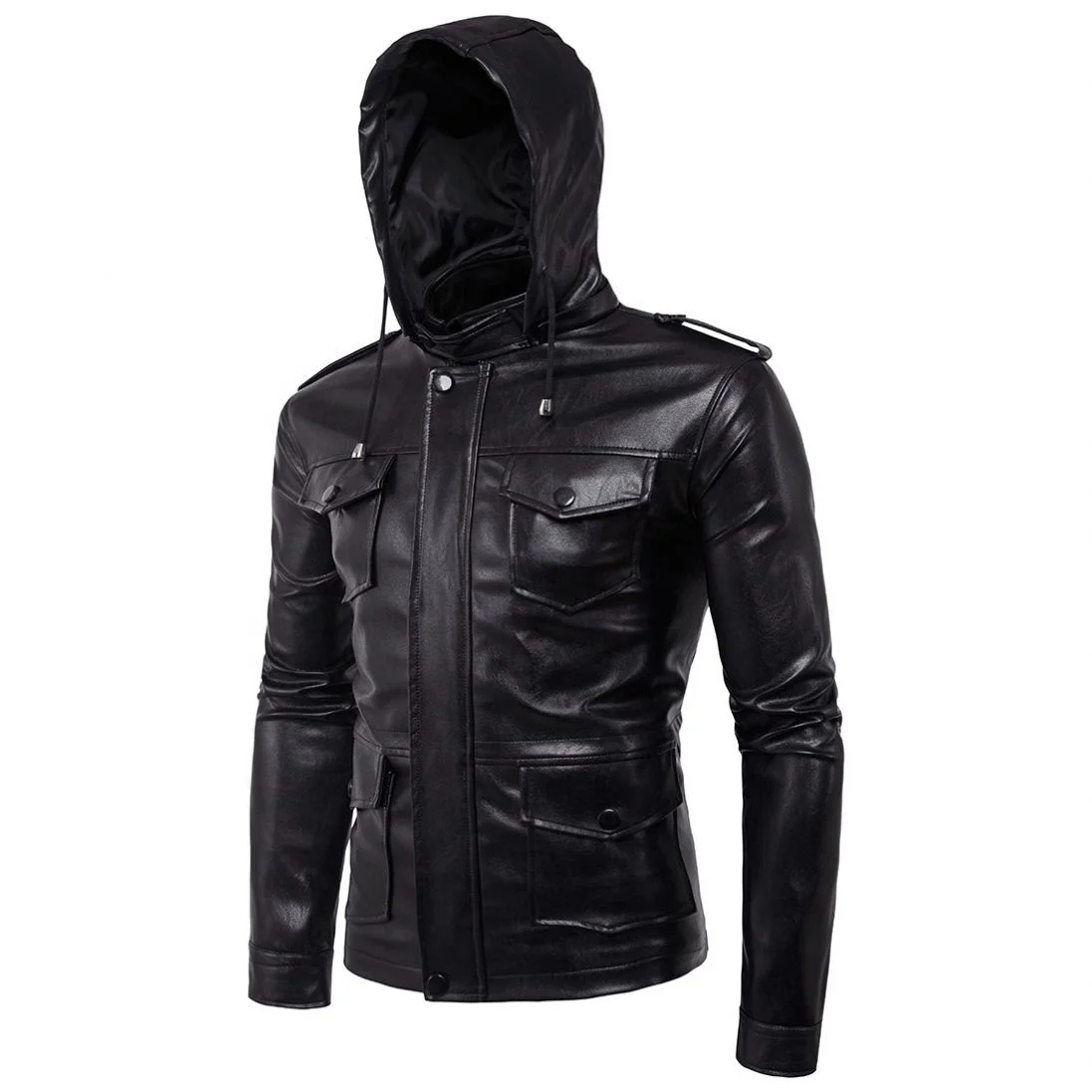 Designer Men's Clothing Fashion Men's Zipper Men's Motorcycle Hooded Collar Jacket Irregular Character Punk Custom Fit Jacket
Designer Men's Clothing Fashion Men's Zipper Men's Motorcycle Hooded Collar Jacket Irregular Character Punk Custom Fit Jacket