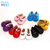 PU Leather Princess Shoes For American Girl Doll Fashion Mini Toy Flat Leather Shoes 1/6 Doll For Russian Doll Accessories