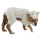 Realistic wholesale animal garden decoration sheep clothing life size wolf statue resin