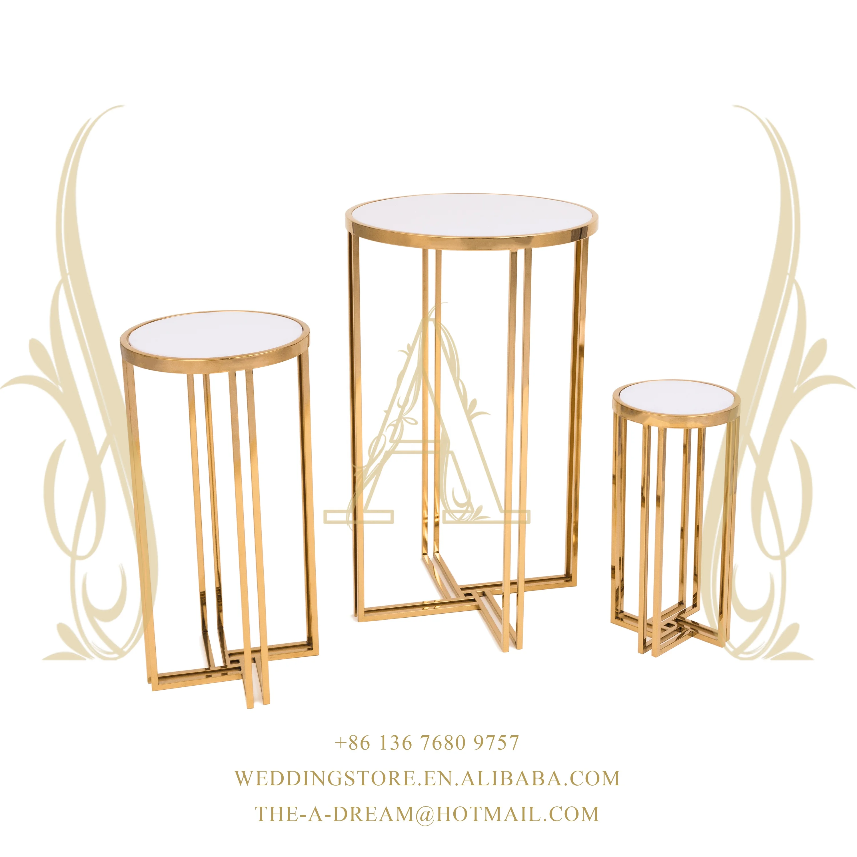 AS-SS022 New Flower Stands Stainless Steel Cake Table For Wedding Decoration / Decor de Evento from The A Dream Wedding Store
AS-SS022 New Flower Stands Stainless Steel Cake Table For Wedding Decoration / Decor de Evento from The A Dream Wedding Store