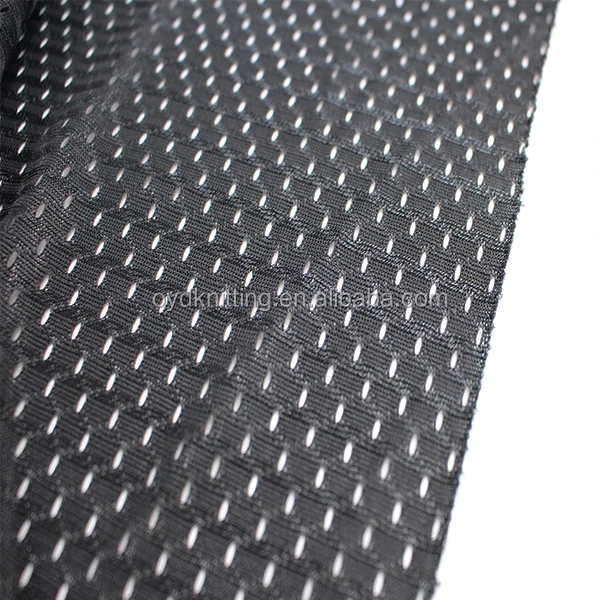 100% polyester tricot 11x1 pin hole mesh fabric for track suit