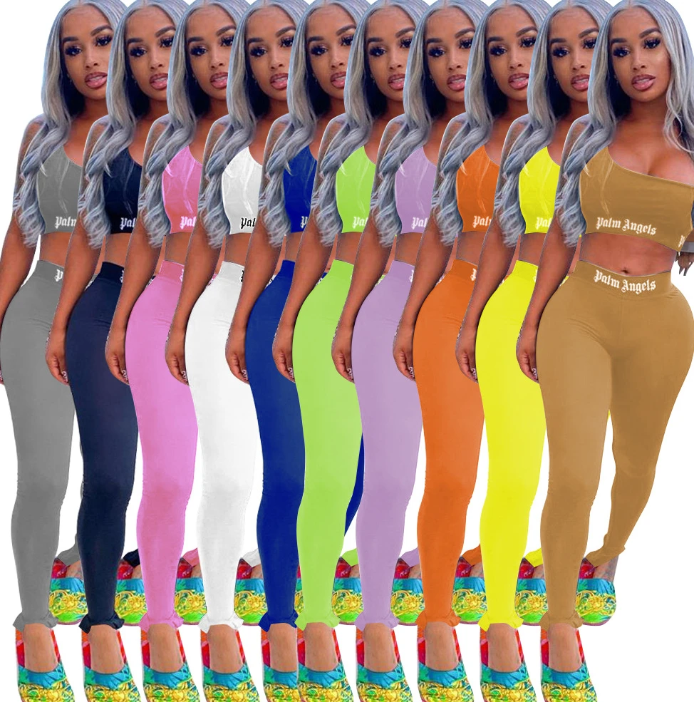 Women's Crop Top STREETWEAR legging sets High--waist Slim Bodycon Printed Summer Letter Pants designer two piece plamangel sets
Women's Crop Top STREETWEAR legging sets High--waist Slim Bodycon Printed Summer Letter Pants designer two piece plamangel sets