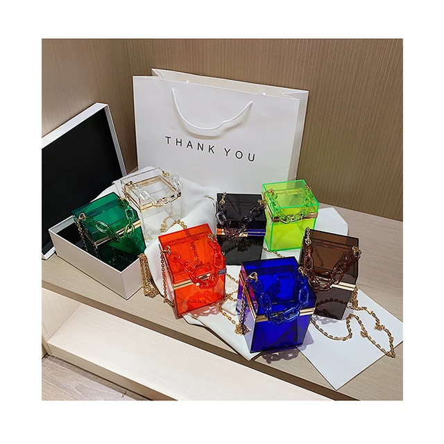 Colorful Acrylic Latest Square Evening Purses Clutch Handbag Transparent Box Cross-Body Jelly Bags/
Colorful Acrylic Latest Square Evening Purses Clutch Handbag Transparent Box Cross-Body Jelly Bags/