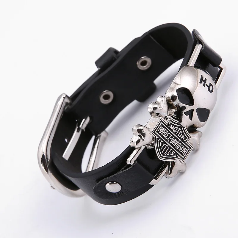 Hip Hop Vintage Retro Rivet Punk Cool Accessories Leather Skull Skeleton Biker Bracelet Mens Jewelry, As pic shown
Hip Hop Vintage Retro Rivet Punk Cool Accessories Leather Skull Skeleton Biker Bracelet Mens Jewelry, As pic shown