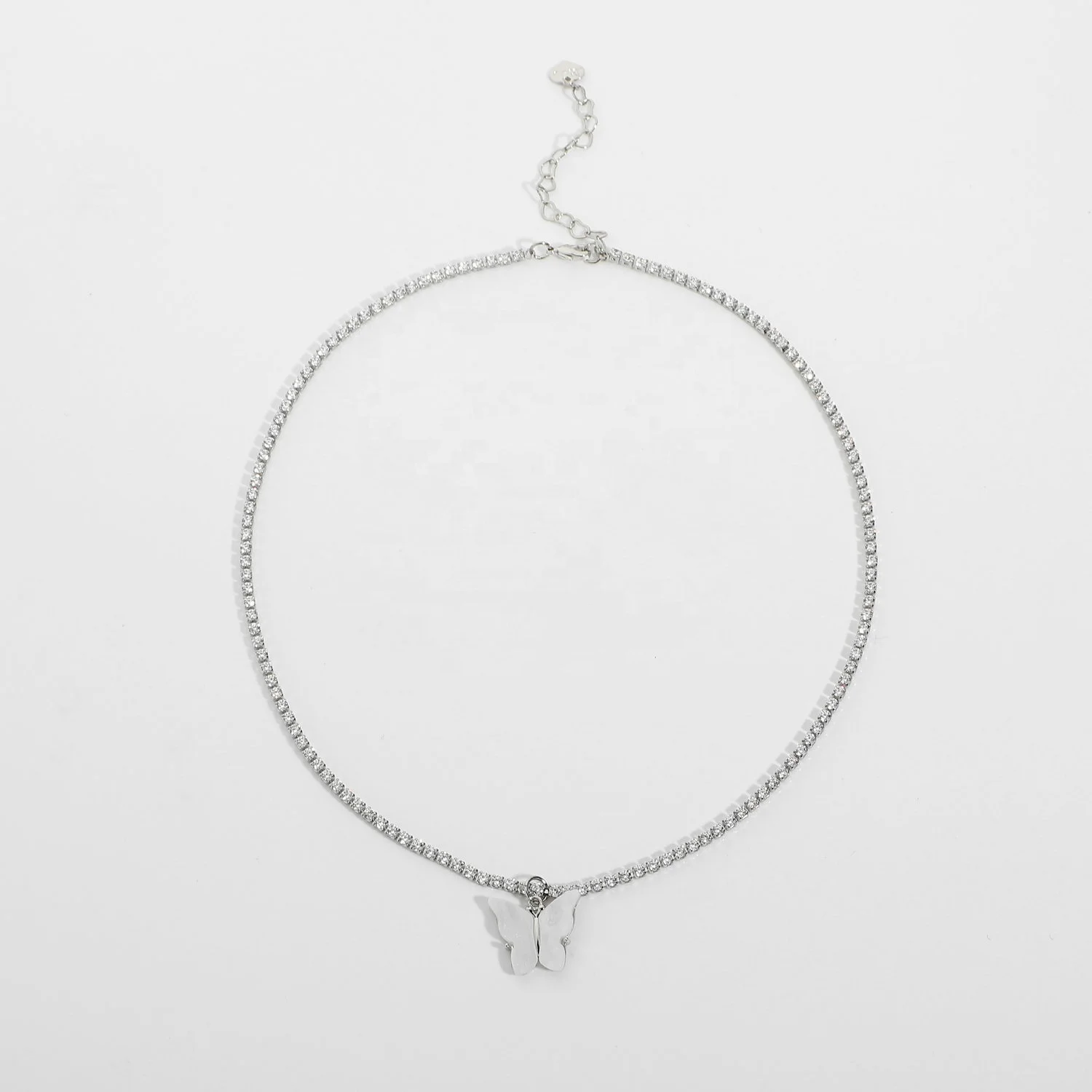 Bling Rhinestone Tennis Chain Chokers Necklaces For Women Jewelry White Butterfly Charm Necklace
Bling Rhinestone Tennis Chain Chokers Necklaces For Women Jewelry White Butterfly Charm Necklace