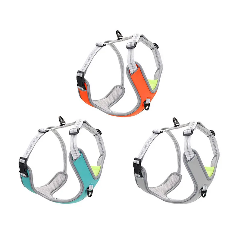 Wholesale High Quality and Durable Soft Polyester Nylon Reflective Dog Chest Strap Stock Adjustable Pet Dog Harness, Orange/green/gray
Wholesale High Quality and Durable Soft Polyester Nylon Reflective Dog Chest Strap Stock Adjustable Pet Dog Harness, Orange/green/gray