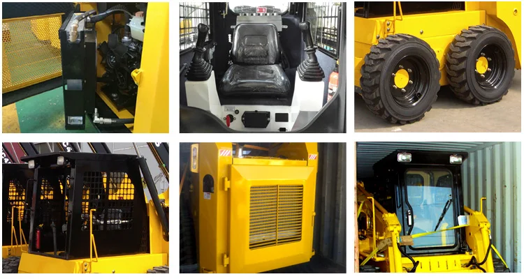JC60L Mini Skid Steer Loader With 4 in 1 Bucket