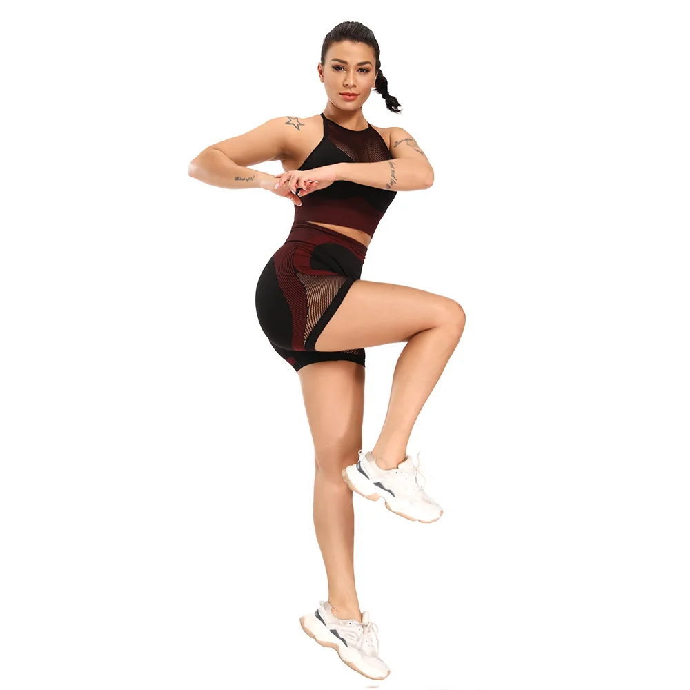 Wholesales Mesh Sports Running Sweat Shorts And Sexy Bra Quick Dry Slim Women Yoga Sets Breathable Gym Fitness Sets
Wholesales Mesh Sports Running Sweat Shorts And Sexy Bra Quick Dry Slim Women Yoga Sets Breathable Gym Fitness Sets