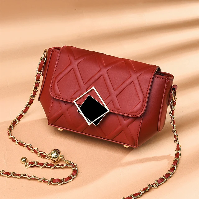 Chain Rhombus Small Square Bag Women Solid Color One-Shoulder Messenger Bag Mobile Phone Bag, Customized color
Chain Rhombus Small Square Bag Women Solid Color One-Shoulder Messenger Bag Mobile Phone Bag, Customized color