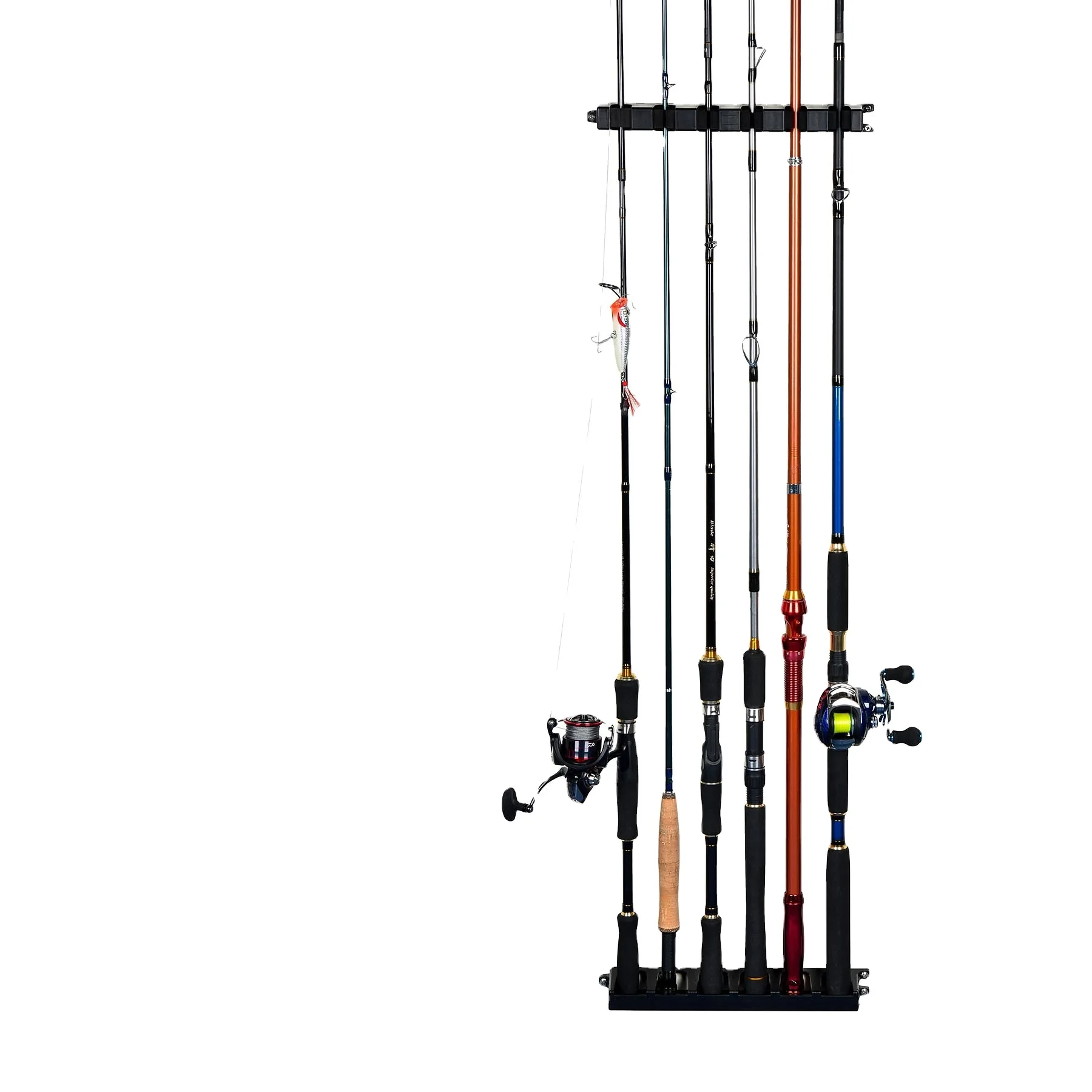 Large and small ABS plastic material fishing rod display rack fixed frame fishing rod fishing accessories tools, Black
Large and small ABS plastic material fishing rod display rack fixed frame fishing rod fishing accessories tools, Black