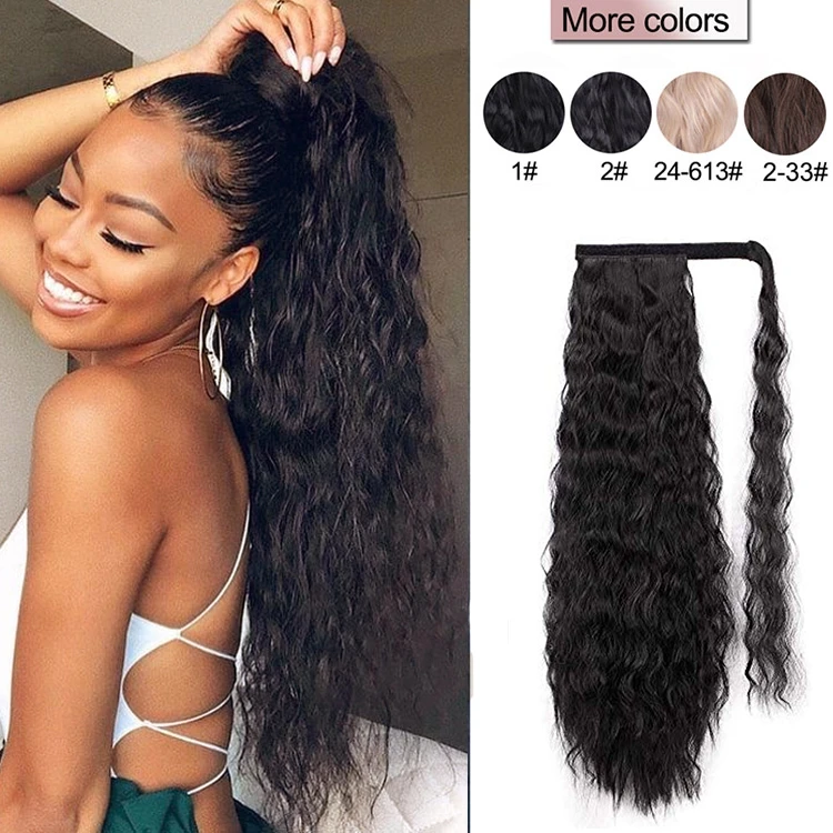 

Aisi Hair One Piece Ombre Long Afro Curly Ponytail Synthetic Hairpiece Pony Tail Hair Piece For Women Clip In Hair Extensions