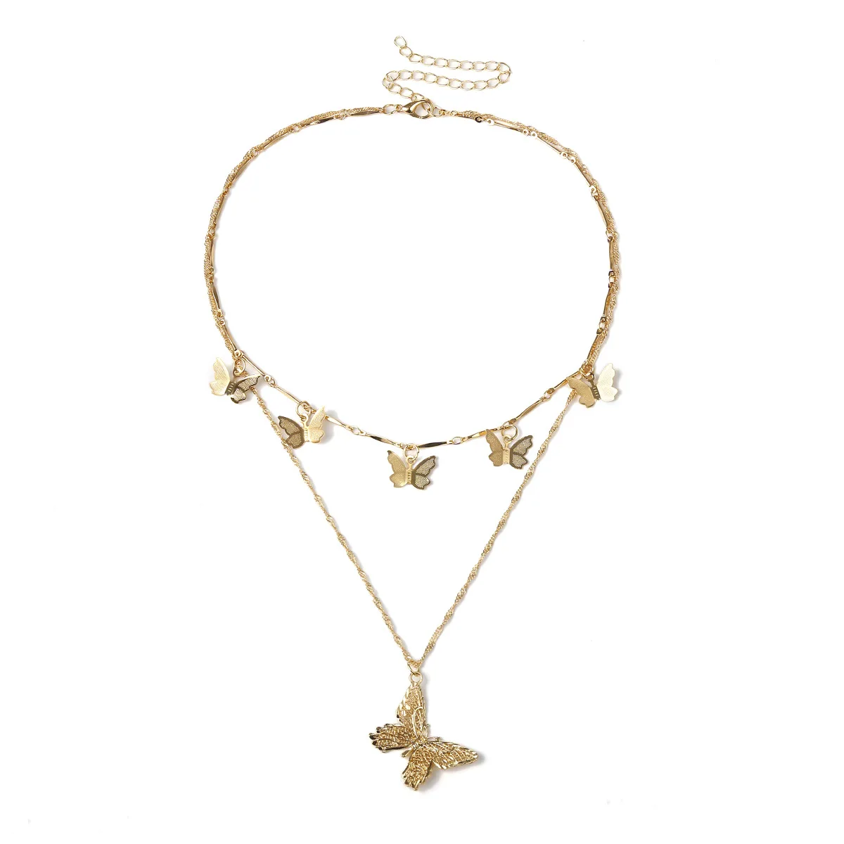 Fashionable multi-layer necklace with butterfly elements pendant women jewelry necklace
Fashionable multi-layer necklace with butterfly elements pendant women jewelry necklace