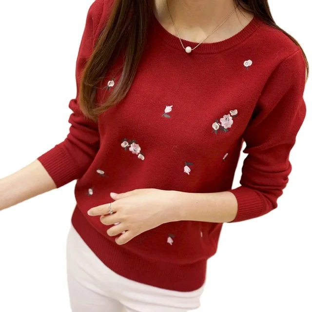 10% off New Women Fashion Autumn Winter Flower Embroidery Women Jumper Warm Long Sleeve Sweater O Neck Knitted Jumper Sweater 
10% off New Women Fashion Autumn Winter Flower Embroidery Women Jumper Warm Long Sleeve Sweater O Neck Knitted Jumper Sweater