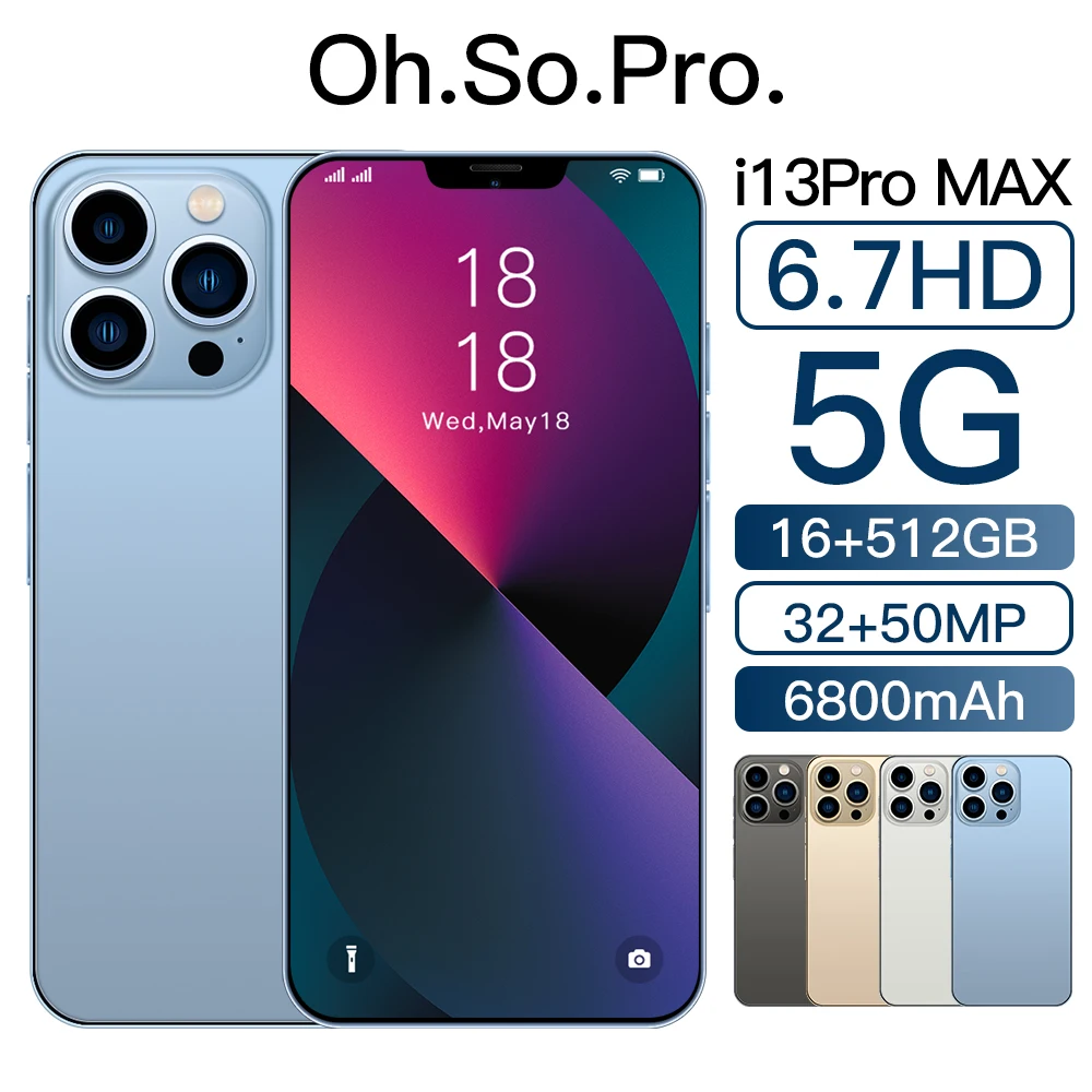2021New 100% original i13pro mobile phones 6.9 inch Screen Android phone 16+512GB camera 3 sim card
2021New 100% original i13pro mobile phones 6.9 inch Screen Android phone 16+512GB camera 3 sim card