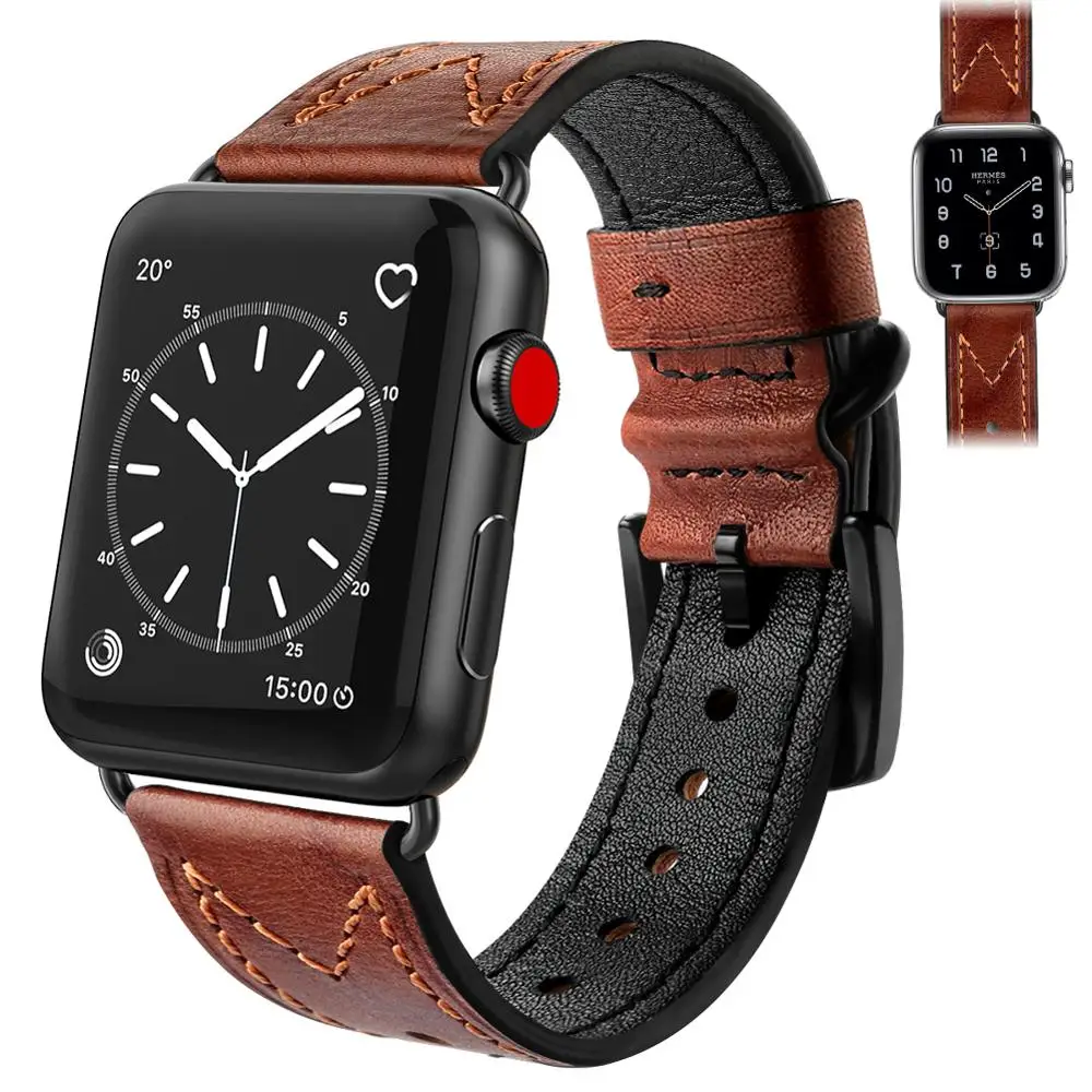 Genuine leather loop strap for apple watch band 40mm apple watch 4 5 iwatch 3/2/1replacement bracelet
Genuine leather loop strap for apple watch band 40mm apple watch 4 5 iwatch 3/2/1replacement bracelet