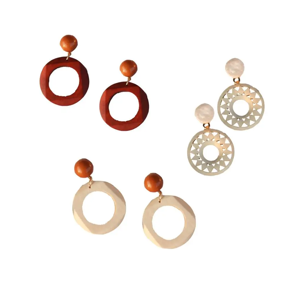 Korean Round Oval Wooden Earrings Geometric Wood Acrylic Earring for WomenFashion Retro Jewelry, Colorful
Korean Round Oval Wooden Earrings Geometric Wood Acrylic Earring for WomenFashion Retro Jewelry, Colorful