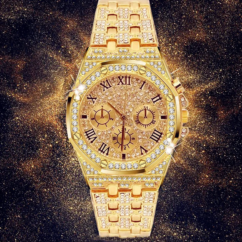 Men Watches Top Brand Luxury Iced Out Watch Gold Diamond Watch for Men Square Quartz Waterproof Wristwatch Relogio Masculino
Men Watches Top Brand Luxury Iced Out Watch Gold Diamond Watch for Men Square Quartz Waterproof Wristwatch Relogio Masculino