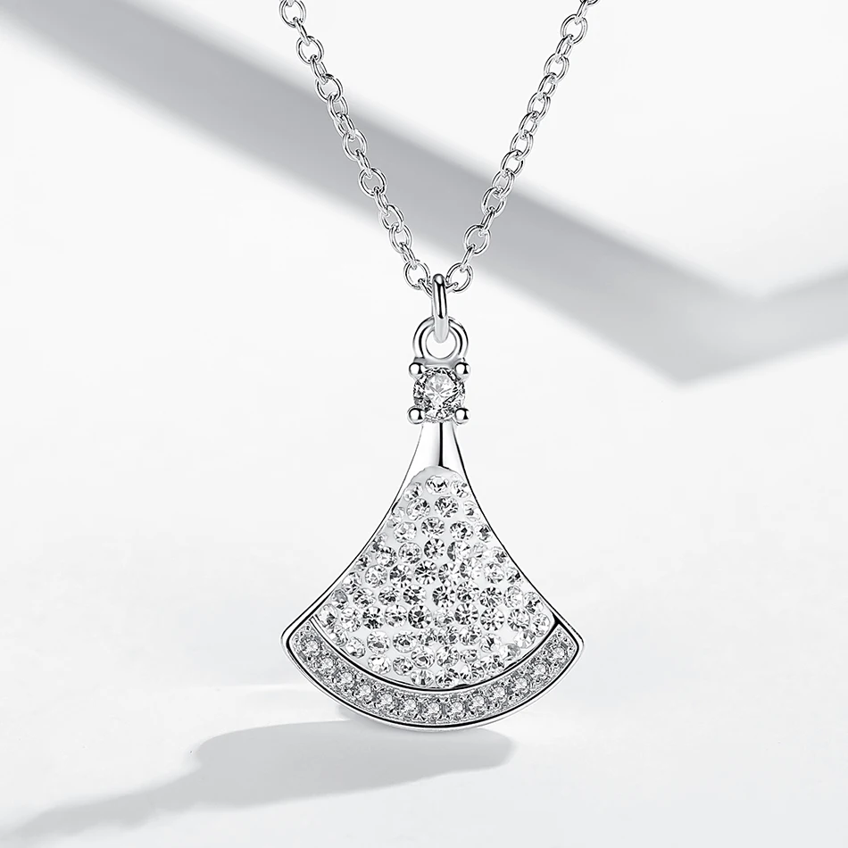 Trendy 925 Sterling Silver Sector Necklace Cubic Zircon Red Black Fan shaped Pendant Necklaces For Women Wearing Jewelry Gift
Trendy 925 Sterling Silver Sector Necklace Cubic Zircon Red Black Fan shaped Pendant Necklaces For Women Wearing Jewelry Gift
