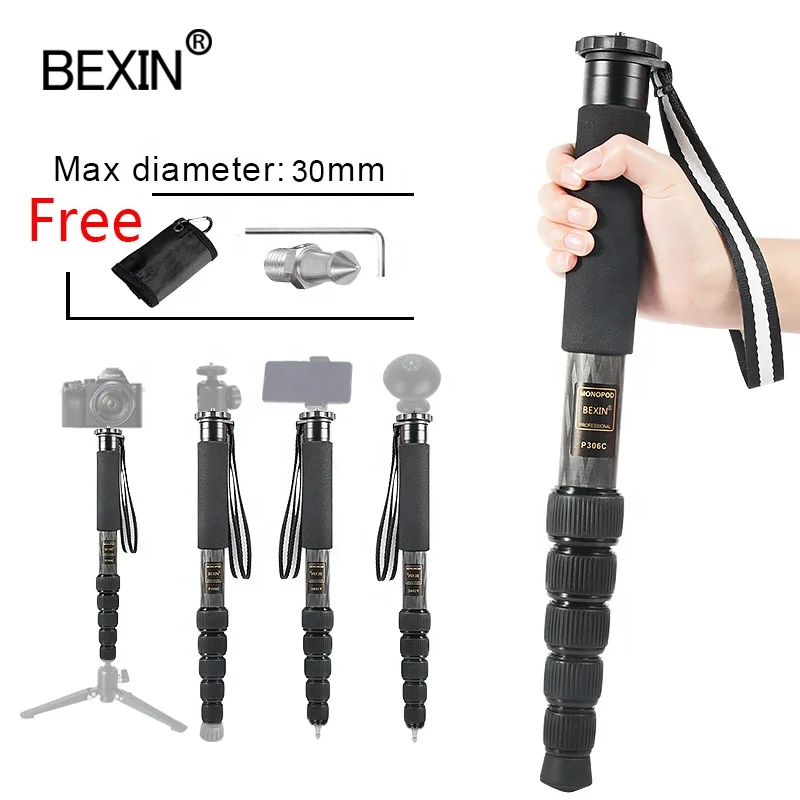 BEXIN Professional lightweight portable carbon fiber dslr camera holder stand walking stick Self picture photo Strong monopod
BEXIN Professional lightweight portable carbon fiber dslr camera holder stand walking stick Self picture photo Strong monopod