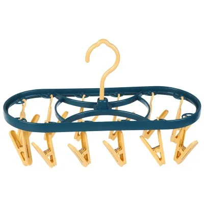 Household Multifunctional 12 Clip Drying Rack Storage Sock Clip Windproof Sock Rack, Blue yellow, blue powder
Household Multifunctional 12 Clip Drying Rack Storage Sock Clip Windproof Sock Rack, Blue yellow, blue powder