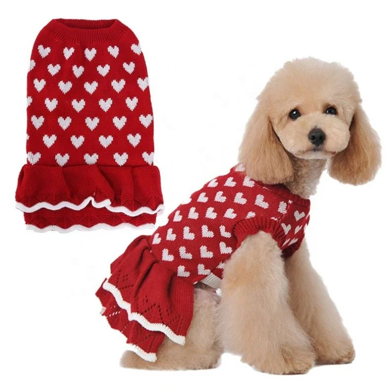 Jhcentury New Year's Pet New Red Love Dog Sweater Lace Skirt Style Girl Gog Warm Sweater, Picture
Jhcentury New Year's Pet New Red Love Dog Sweater Lace Skirt Style Girl Gog Warm Sweater, Picture
