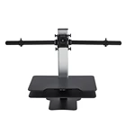 Electric standing desk triple monitors sit to stand desktop computer riser computer desk monitor stand desktop converter