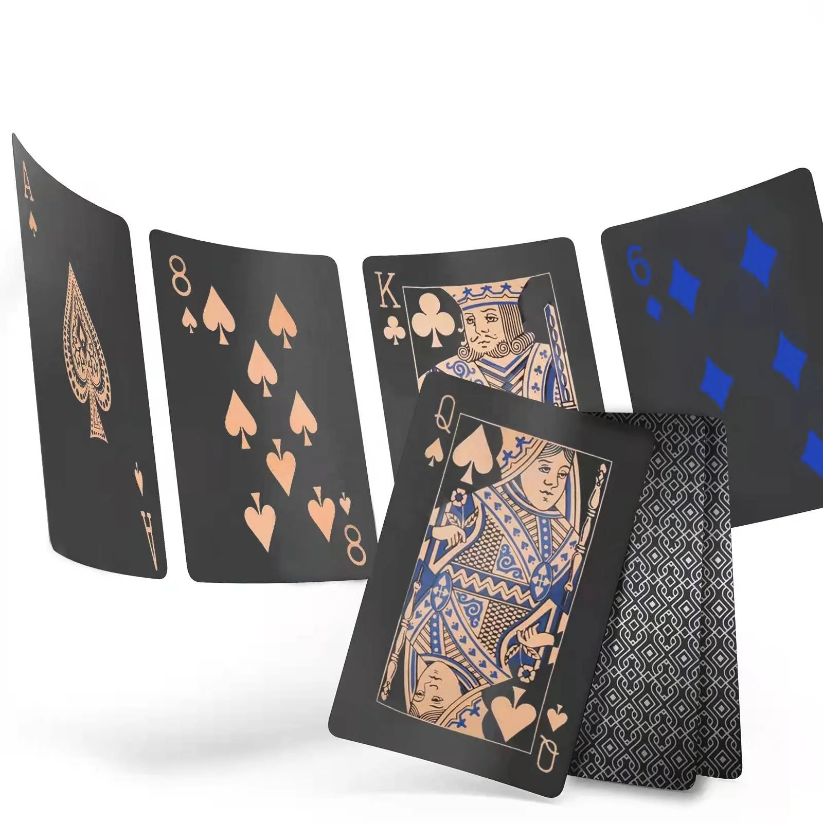 Waterproof Poker Cards and Playing Cards with Flexible Plastic PVC Classic Trick Cards, Gold & red & blue
Waterproof Poker Cards and Playing Cards with Flexible Plastic PVC Classic Trick Cards, Gold & red & blue
