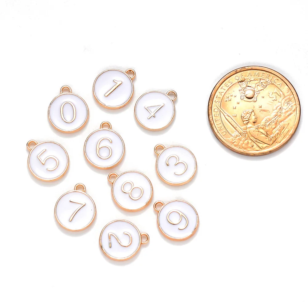 Arabic numerals pendant colorful gold alloy enamel charms Personalized Round Ornament Necklace Bracelet Jewelry Making Supplies, Picture
Arabic numerals pendant colorful gold alloy enamel charms Personalized Round Ornament Necklace Bracelet Jewelry Making Supplies, Picture