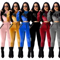 C91806 wholesale ladies fleece hoodies set longsleeves woman two piece sets sequined casual 2 piece set winter clothing 2019
C91806 wholesale ladies fleece hoodies set longsleeves woman two piece sets sequined casual 2 piece set winter clothing 2019