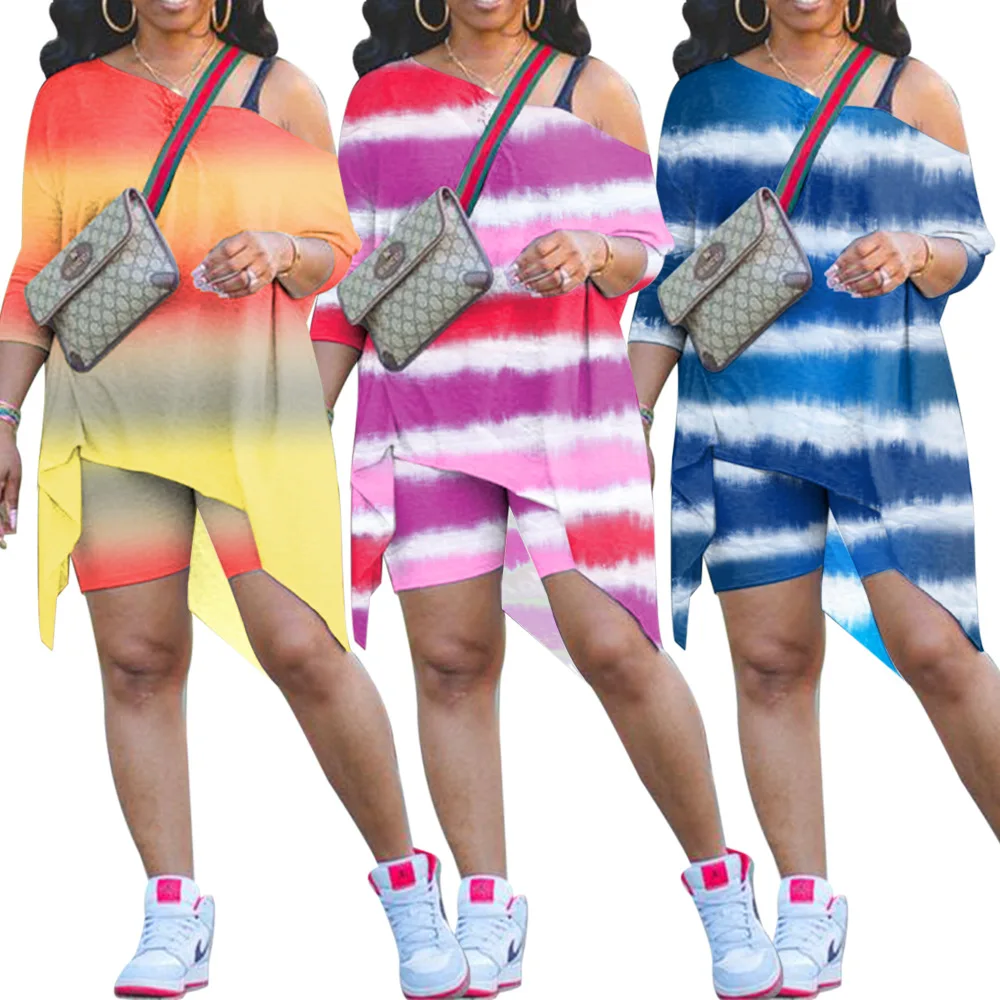 Hot sale 2021 two piece pants set tie dye women two piece summer sets women Irregular oblique shoulder 2 piece summer sets
Hot sale 2021 two piece pants set tie dye women two piece summer sets women Irregular oblique shoulder 2 piece summer sets