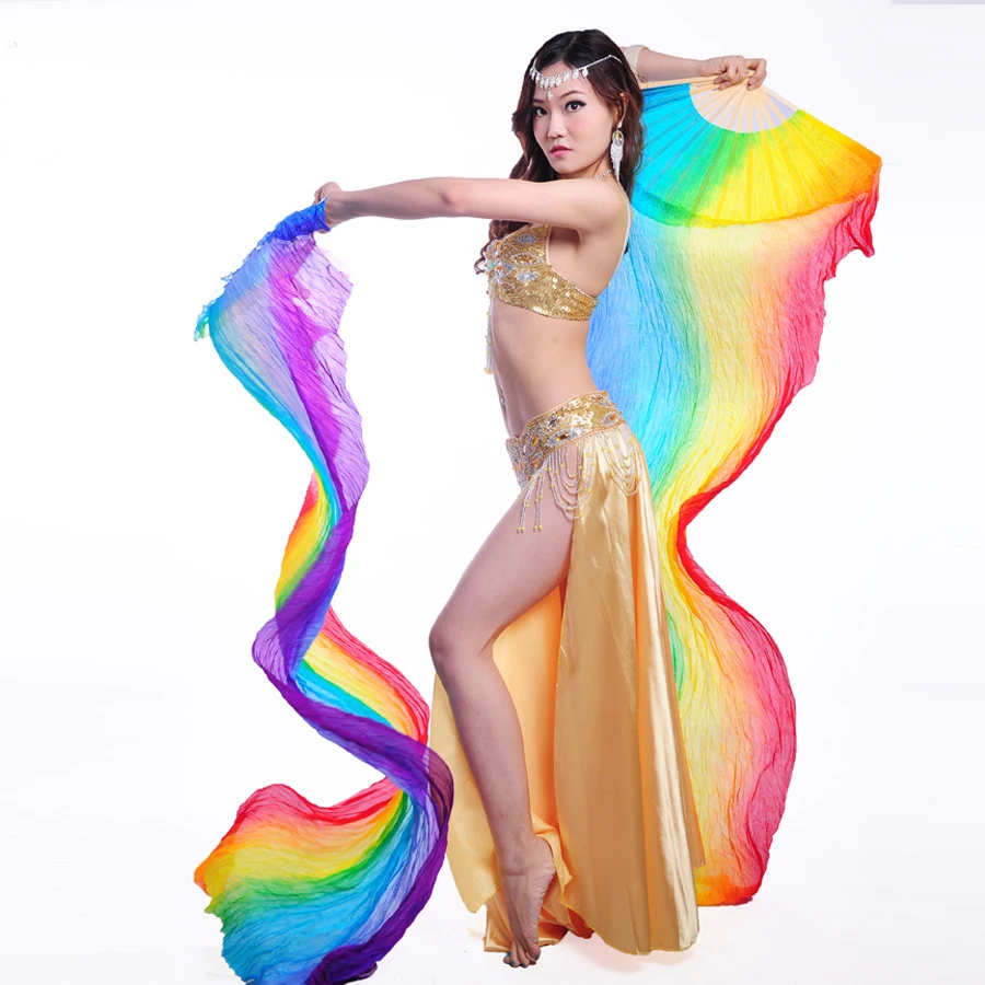 2019 New Belly Dance Performance Practice Props Rainbow Silk Belly Dance Fan, Colorful
2019 New Belly Dance Performance Practice Props Rainbow Silk Belly Dance Fan, Colorful