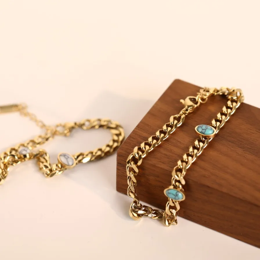 Chunky Turquoise Cuban Link Chain Bracelets Bohemian Punk Thick Women Men Link Chain Bracelets & Bangles
Chunky Turquoise Cuban Link Chain Bracelets Bohemian Punk Thick Women Men Link Chain Bracelets & Bangles